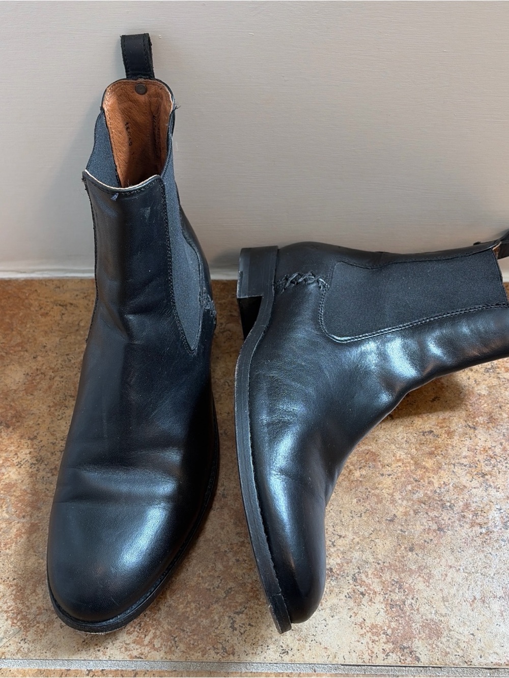 Frye Black Leather Chelsea Ankle Boots